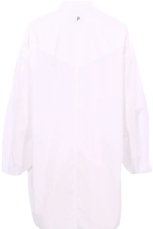 Abito camicia in cotone con ricami