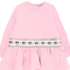 Abito con rouches maxi logomania