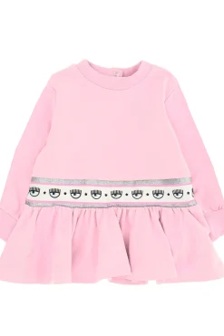 Abito con rouches maxi logomania