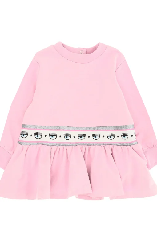 Abito con rouches maxi logomania