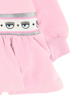 Abito con rouches maxi logomania