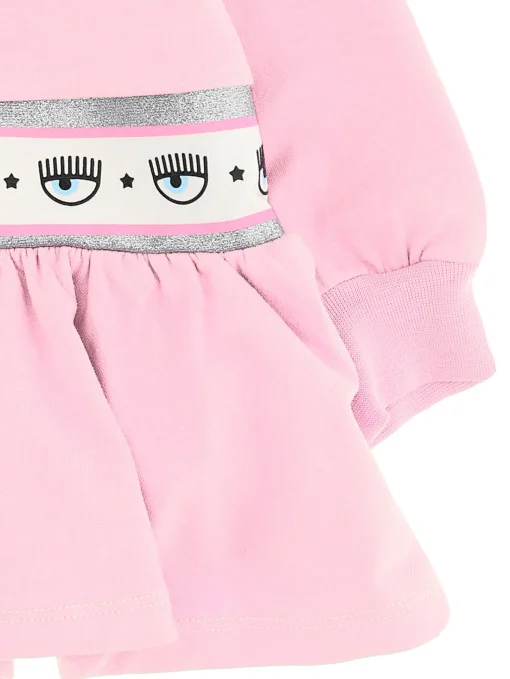 Abito con rouches maxi logomania