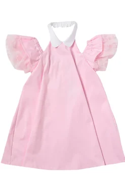 Abito con tulle in cotone stretch