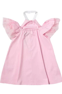 Abito con tulle in cotone stretch