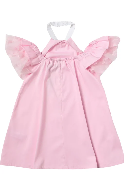 Abito con tulle in cotone stretch