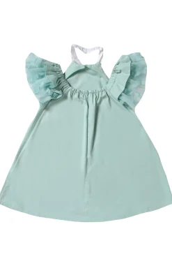 Abito con tulle in cotone stretch