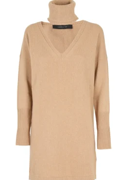 Abito longuette in lana e cashmere