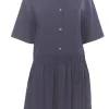 Abito lounguette in cotone con elastico vita