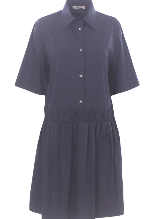 Abito lounguette in cotone con elastico vita