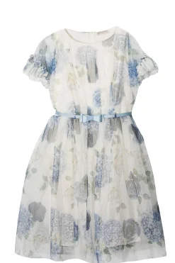 Abito manica corta in tulle