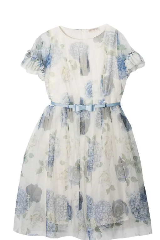 Abito manica corta in tulle