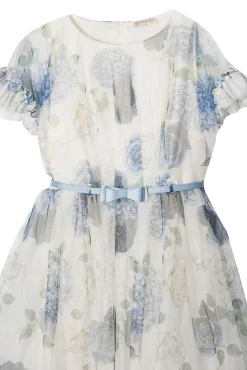 Abito manica corta in tulle