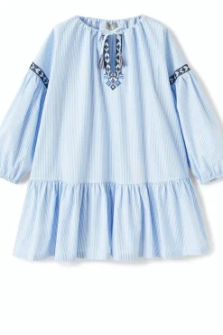 Abito rigato in cotone