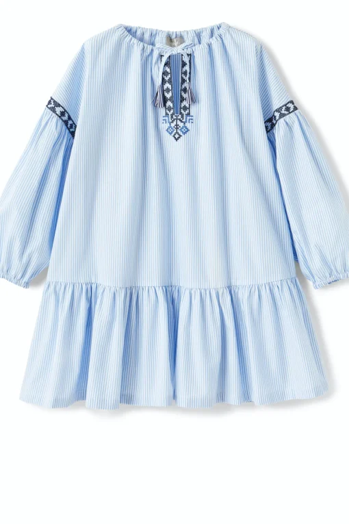Abito rigato in cotone