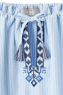 Abito rigato in cotone