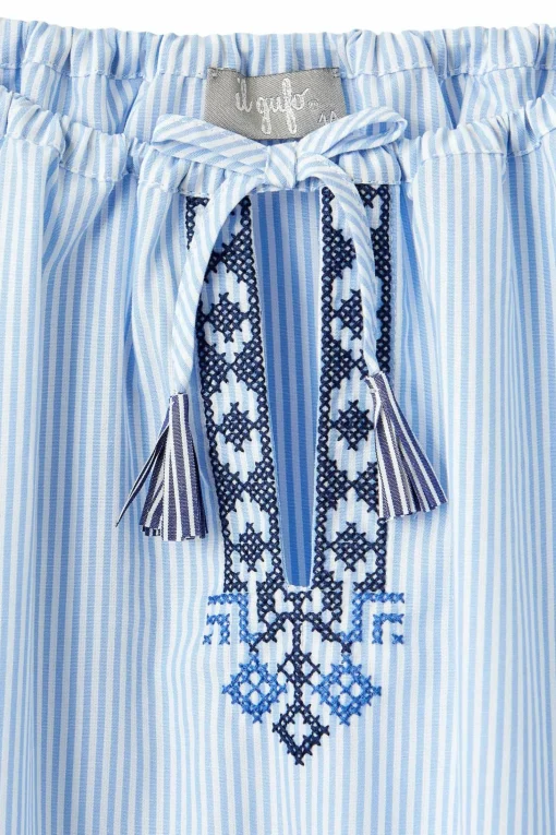 Abito rigato in cotone