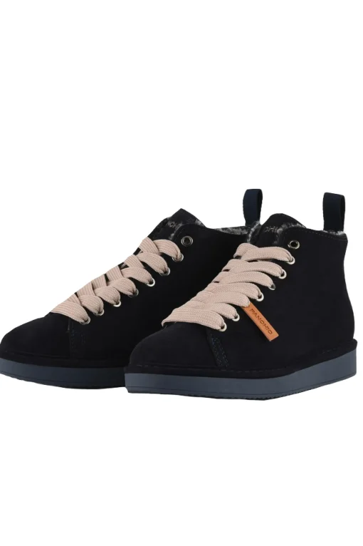 Ankle boot suede faux fur lining