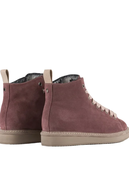 Ankle boot suede faux fur lining