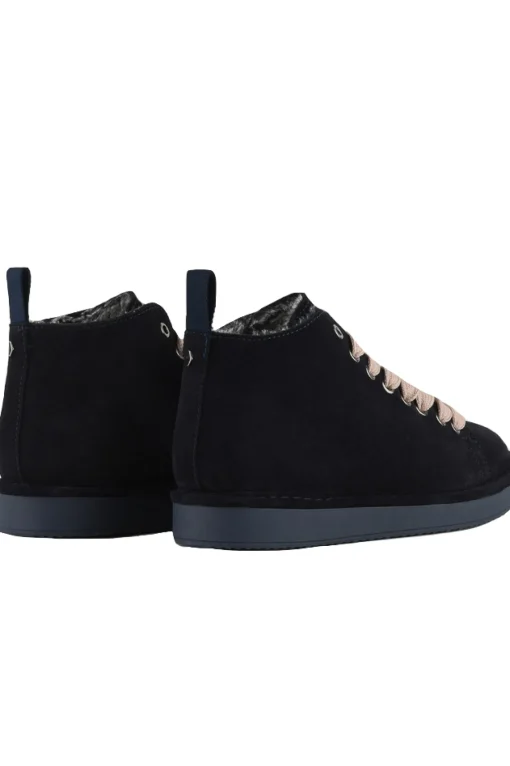 Ankle boot suede faux fur lining