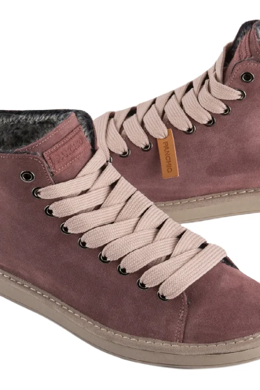 Ankle boot suede faux fur lining