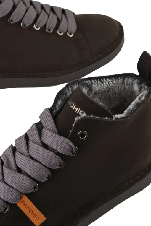 ankle boot suede faux fur lining