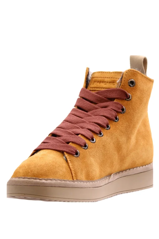 Ankle boot suede lined faux fur
