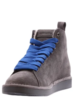 Ankle boot suede lined faux fur