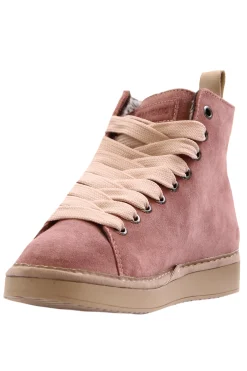 Ankle boot suede lined faux fur