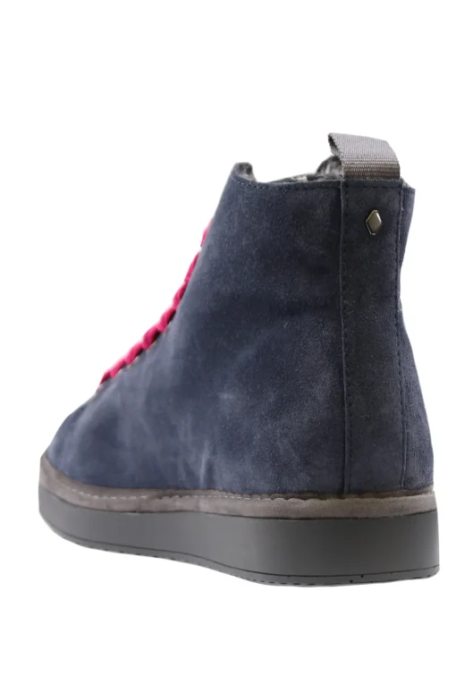 Ankle boot suede lined faux fur