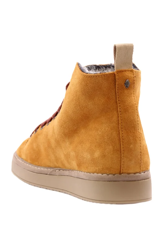 Ankle boot suede lined faux fur