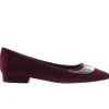 Ballerina in suede con applicazione