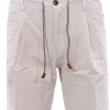 Bermuda jogger in cotone e lino