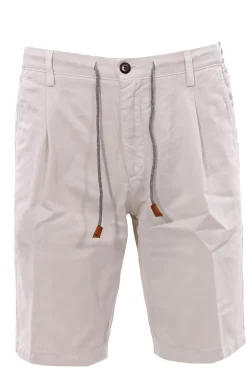 Bermuda jogger in cotone e lino
