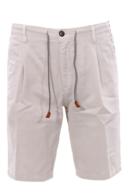 Bermuda jogger in cotone e lino