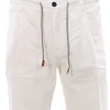 Bermuda jogger in cotone e lino