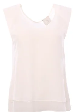 Blusa georgette collo a v