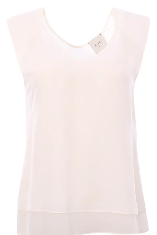 Blusa georgette collo a v