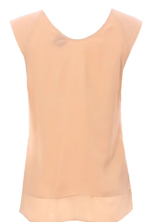 Blusa georgette collo a v