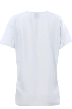 Blusa in seta collo a v