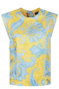 Blusa in seta stampata