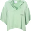 Blusa polo in viscosa