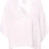 Blusa polo in viscosa