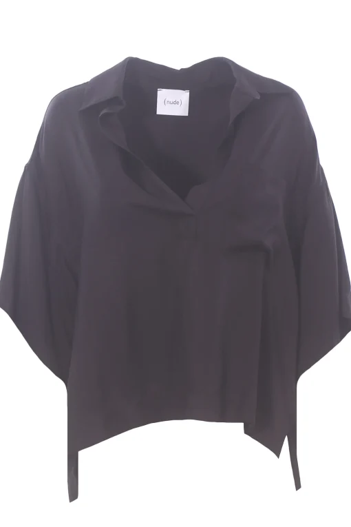 Blusa polo in viscosa