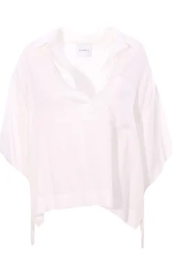 Blusa polo in viscosa