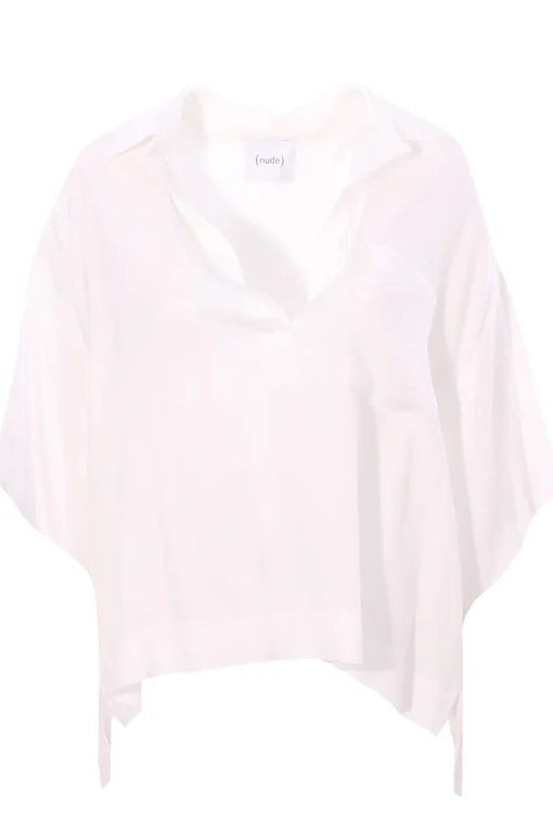 Blusa polo in viscosa