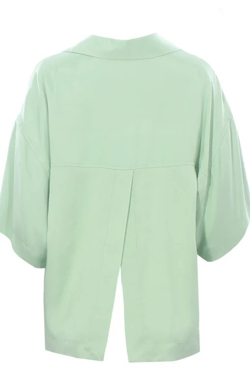 Blusa polo in viscosa