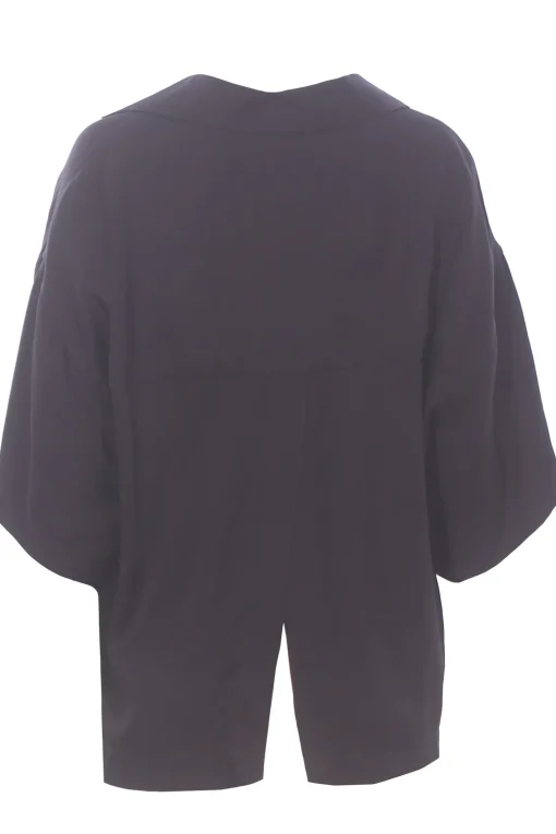 Blusa polo in viscosa