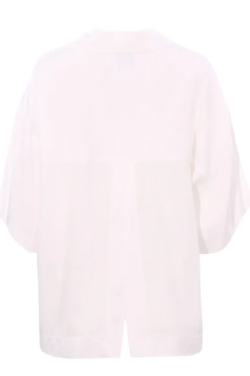 Blusa polo in viscosa