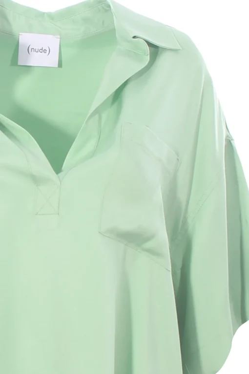 Blusa polo in viscosa