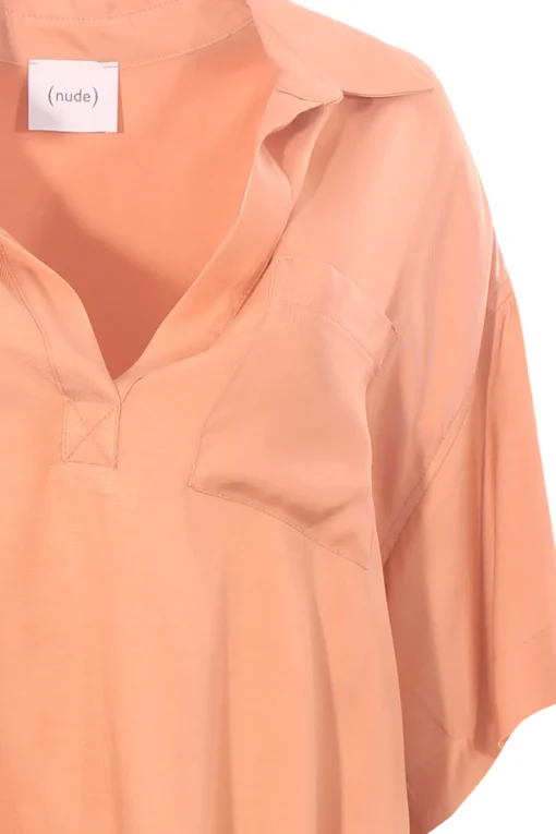 Blusa polo in viscosa